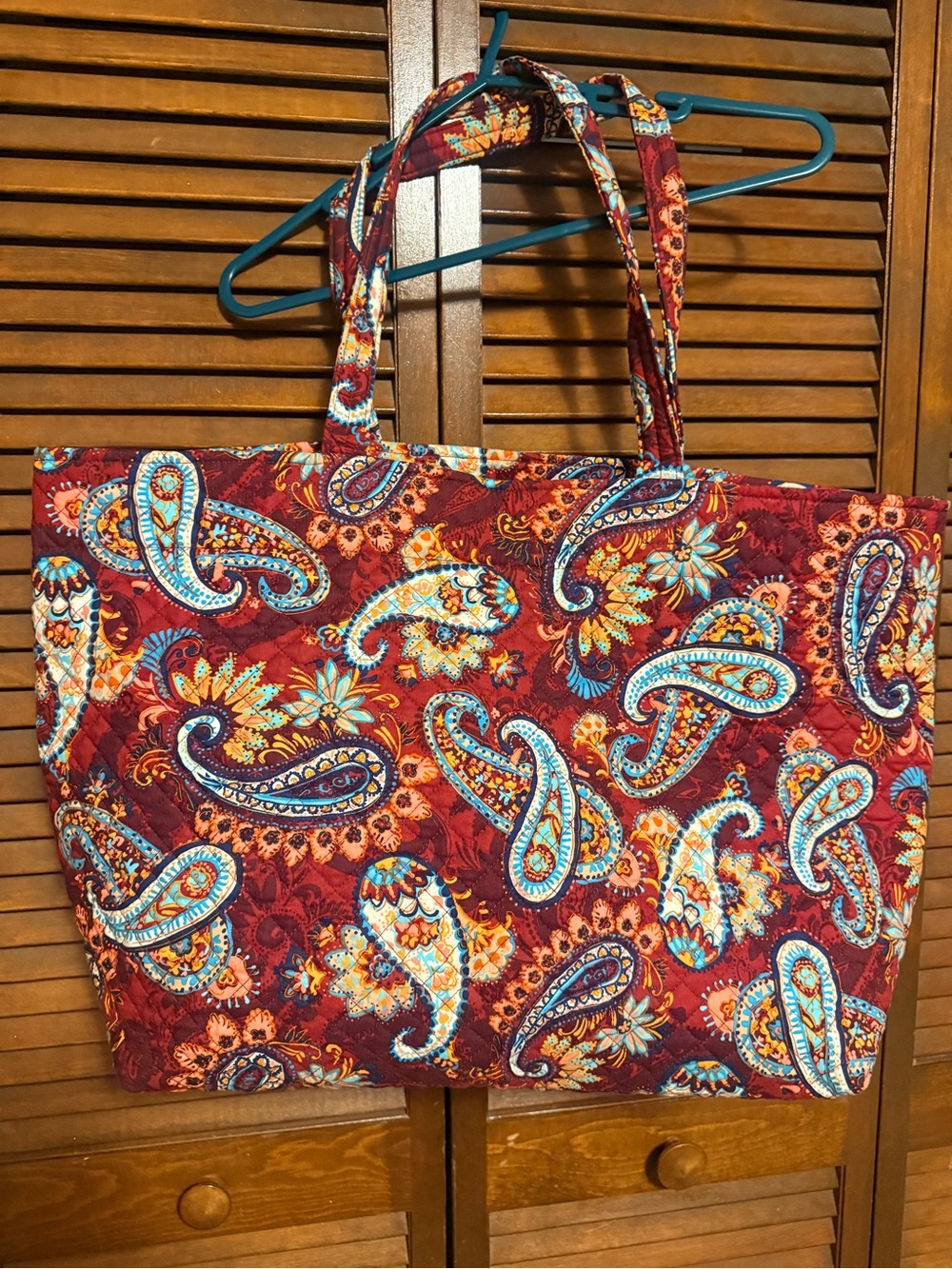 Vera Bradley Quilted Paisley Tote Bag - Red